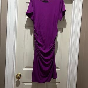 White House Black Market Vibrant Purple Midi Dress